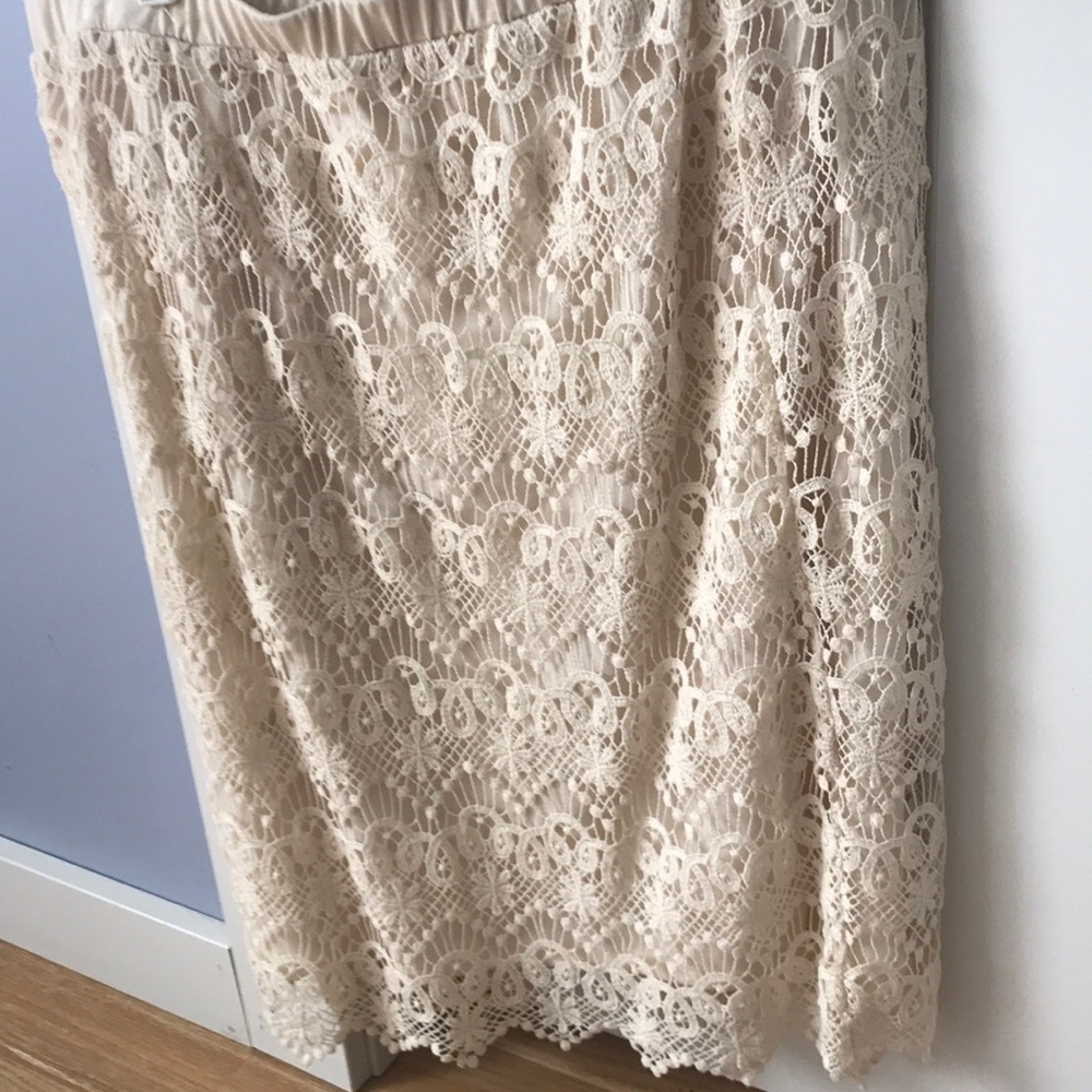 Adiva cotton lace skirt, knee length